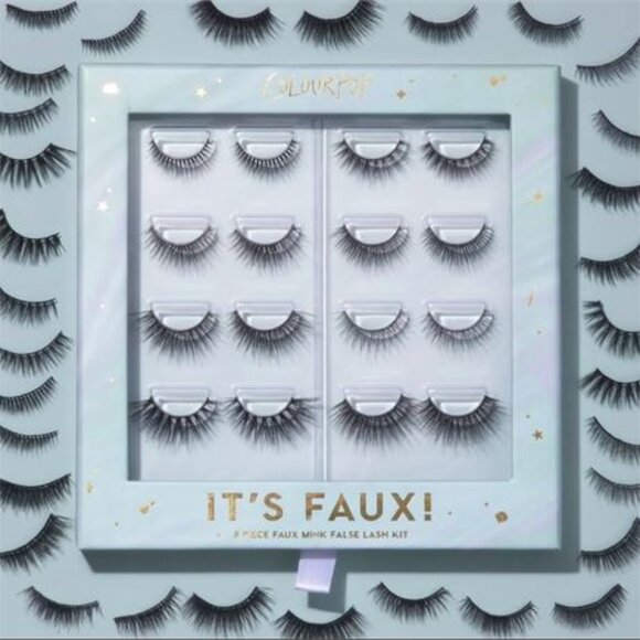 COLOUR POP It's Faux 8 Piece Faux Mink False Lash Kit + Cashmere Lashes Set - Picture 1 of 2